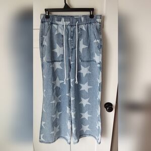 Star Denim Pull-on Wide Leg Jeans Sz M